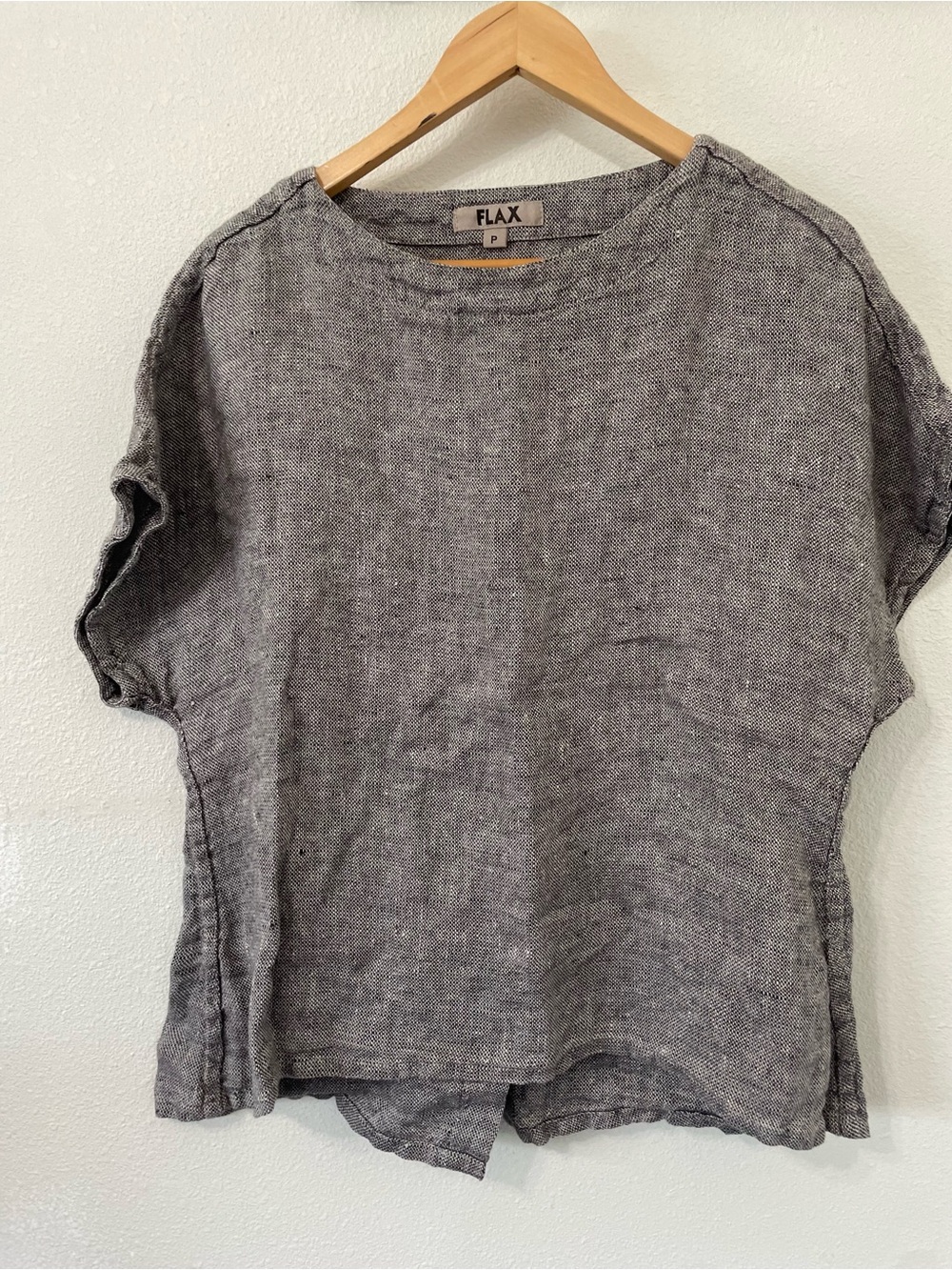 Flax Linen Short Sleeve Blouse